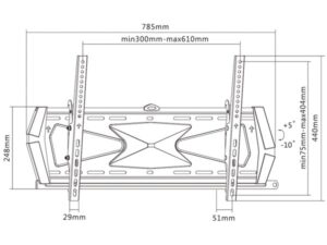 Flat Panel, Tilting wall Support 32"-60"