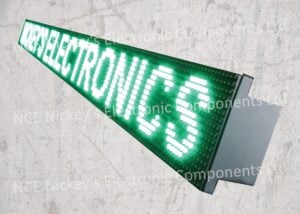 Green Electronic Inscription Scrolling Message and Graphics Board with USB slot (224,5cm x 16,5cm)