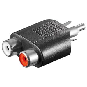 RCA adapter; male to 2x female