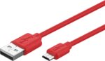 Micro USB cable - charging and sync cable for Android devices - Red