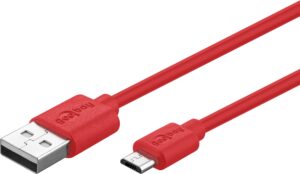 Micro USB cable - charging and sync cable for Android devices - Red