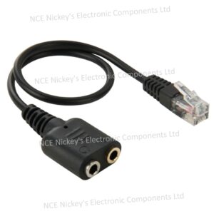 RJ9 Male to 2 x 3.5mm Female Audio Cable, Length: 20cm