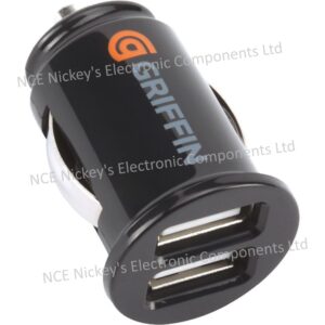 Dual USB Car Charger 2.1A, Black