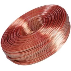 Speaker Cable Clear 2x 1mm Reel: 100m