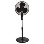 EUROLAMP Stand Fan with Round Base - Black Φ43 60W