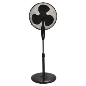 EUROLAMP Stand Fan with Round Base - Black Φ43 60W