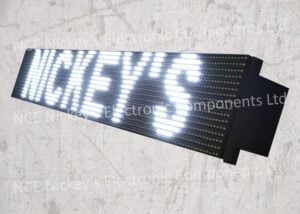 White Electronic Inscription Scrolling Message and Graphics Board with USB slot (96,5cm x 16,5cm)