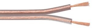 Loudspeaker Cable Transparent CCA - 100 m reel, Cable Diameter 2 x 2,50 mm²