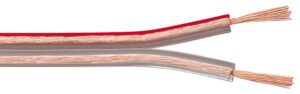 Loudspeaker Cable Transparent CCA - 100 m reel, Cable Diameter 2 x 0,50 mm²