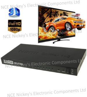 Full HD 1080P 1 x 8 HDMI Amplifier Splitter