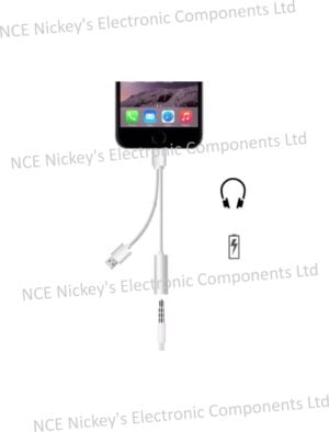 3.5mm & USB to 8 Pin Audio AUX Cable for iPhone 7 23cm(Silver)