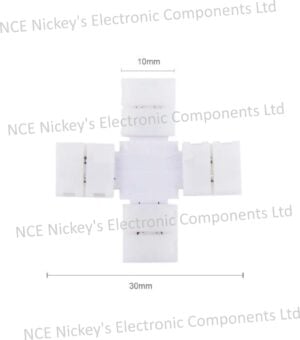 10mm 2 Pin + Type PCB FPC Board Splitter for SMD 5050 LED Strip