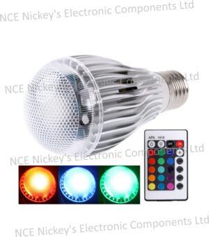 E27 9W RGB LED Light Bulb with Remote Control