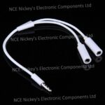 3.5mm Male to 2 Female Plug Jack Stereo Audio Cable