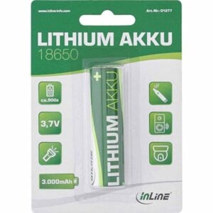 18650 3.7V Battery Lithium High Energy 3000mAh Inline