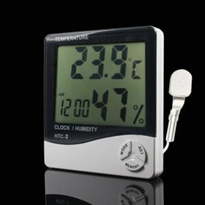 LCD Digital Temperature & Humidity Meter with Clock