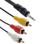 3.5mm Male Stereo Jack to 3 Male RCA Plugs cable (75CM)