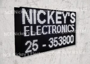 Double Side White Electronic Inscription Scrolling Message and Graphics Board with USB slot (128,5cm x 48,5cm)