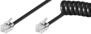 Handset cable RJ10 Black, 7M