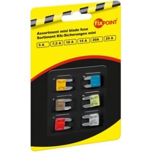 Car blade fuse assortment mini, 6 pcs.
