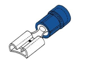 FEMALE CONNECTOR 4.8mm BLUE