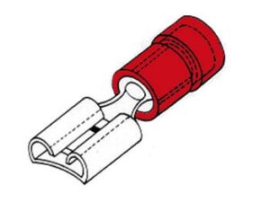 FEMALE CONNECTOR 4.8mm RED