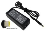 Power Supply for Lenovo Ideapd 500, 20V/3.25A with Dc Plug (Square USB type with Pin)