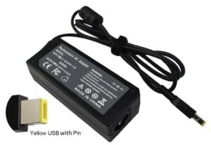 Power Supply for Lenovo Ideapd 500, 20V/3.25A with Dc Plug (Square USB type with Pin)