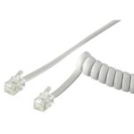 Handset cable RJ10 White, 7M