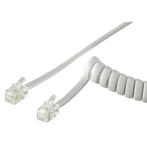 Handset cable RJ10 White, 7M