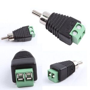 Terminal Block 2-pin > RCA male - screw fixing