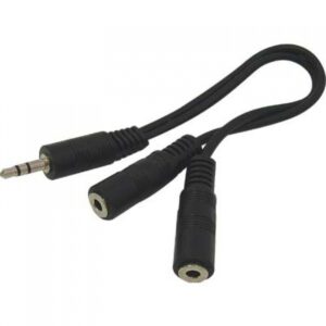 Audio cable 1 x 3.5mm jack male/2 x 3.5mm jack female 20cm