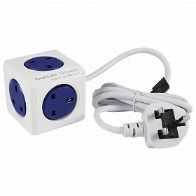 PowerCube Extended UK BLUE, Outlets: 5