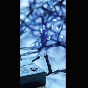 160 LED String Light, Blue color, Green Cable, Multi-Function (IP44)