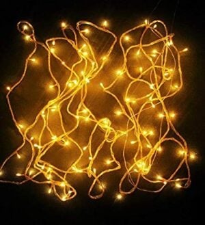 100L Yellow Mini Lights with Multifunction on Yellow Cable (IP20)