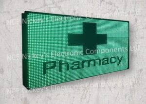 Double Side Green Electronic Inscription Scrolling Message and Graphics Board with USB slot (96,5cm x 48,5cm)