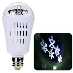 Novelty Bulb with Snow Flakes (White)