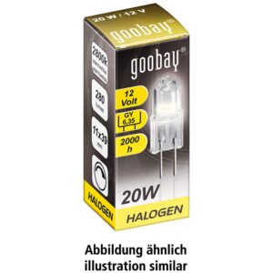 Halogen bulbs capsule for socket GY6,35/ 20 watt
