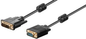 DVI-I to VGA FullHD cable - DVIA plug (12+5 pin) > VGA plug (15-pin)