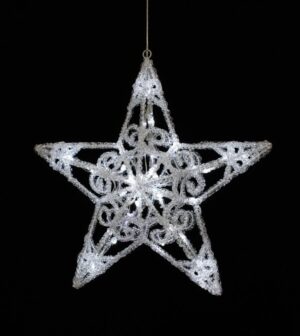 EUROLAMP ACRILYC Star 40cm with 32pcs white LED & 8 Flash LED (IP20)