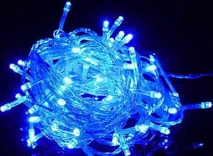 100 LED String Light, Blue color, Transparent Cable, Multi-Function 5m (IP44)