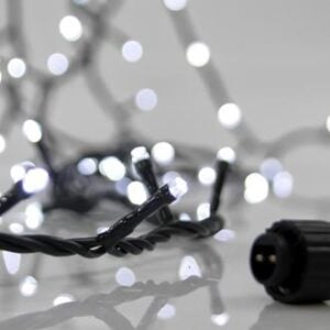 100 LED String Light, Cold White color, Green Cable with Connector 10m (IP44)