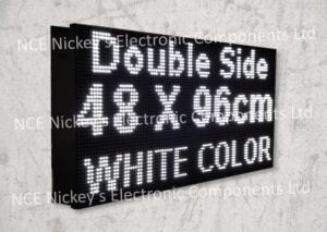 Double Side White Electronic Inscription Scrolling Message and Graphics Board with USB slot (96,5cm x 48,5cm)