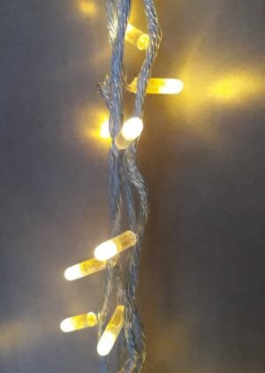 100 LED String Lights 6mm Bullet LED WARM WHITE