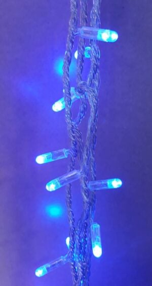 100 LED String Lights 6mm Bullet LED Blue