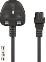 UK - power supply cord; 5 m, black