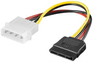 PC power cable/adapter; 5.25 inch male to SATA