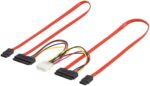 PC SATA data and power cable - 2x SATA 2x SATA data+power combo cable