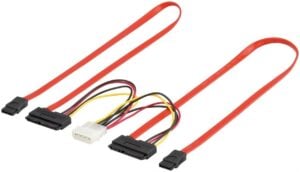 PC SATA data and power cable - 2x SATA 2x SATA data+power combo cable