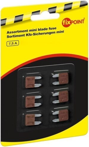 7.5A Car blade fuse - assortment mini; 6 pcs.